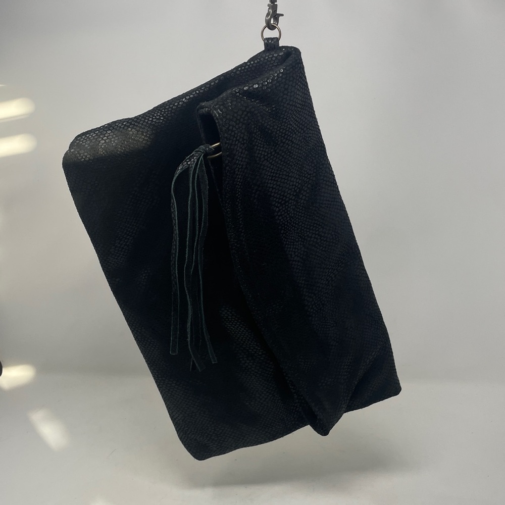 Next Suede Snake Skin Embossed Oversized Envelope Clutch🖤